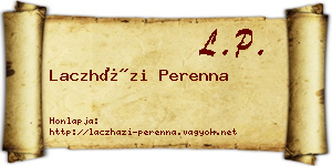 Laczházi Perenna névjegykártya
